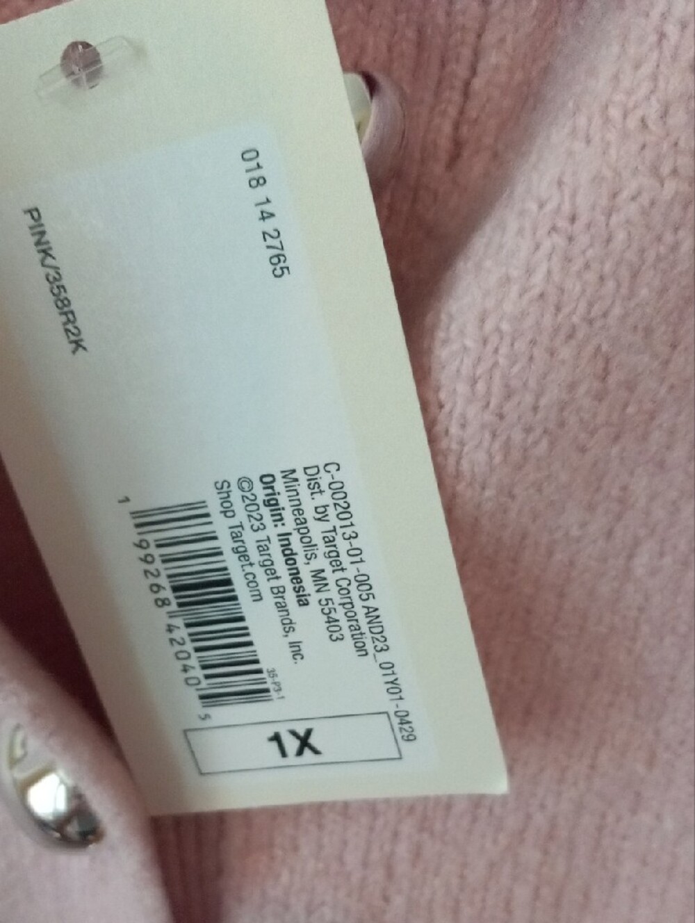Target Blush Pink Collared Button Cardigan - Picture 3 of 5